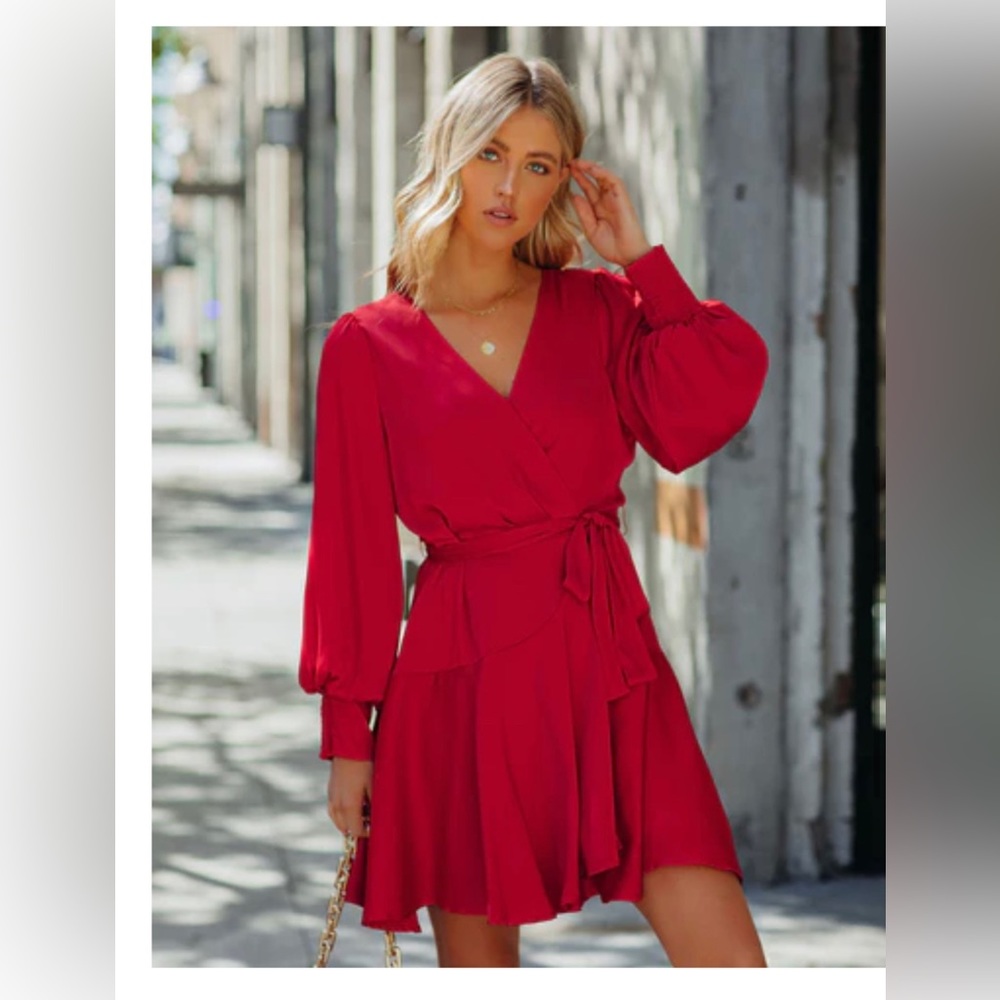 Dance Satin Wrap Dress